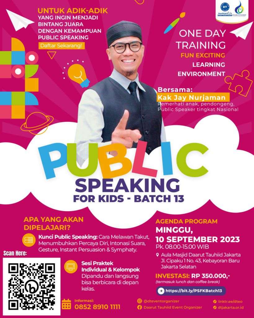 Pelatihan Public Speaking untuk anak